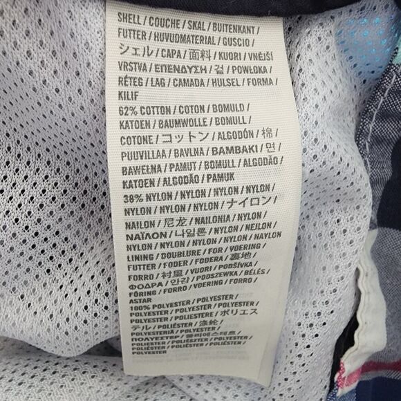 Abercrombie & Fitch blue plaid swim trunks board shorts mens size L - Picture 6 of 8